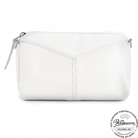 Кожаный клатч "Марта" (белый)